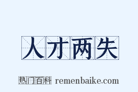 人才两失是什么意思的图片
